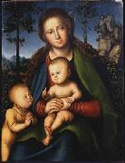 Lucas Cranach the Elder Madonna with Child with Young John the Baptist Germany oil painting artist